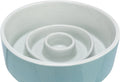 Trixie ceramic slow feeder bowl grey blue